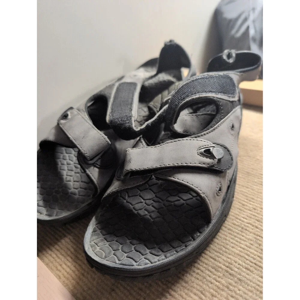 Men's Black Sandals with Adjustable Straps
